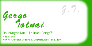 gergo tolnai business card